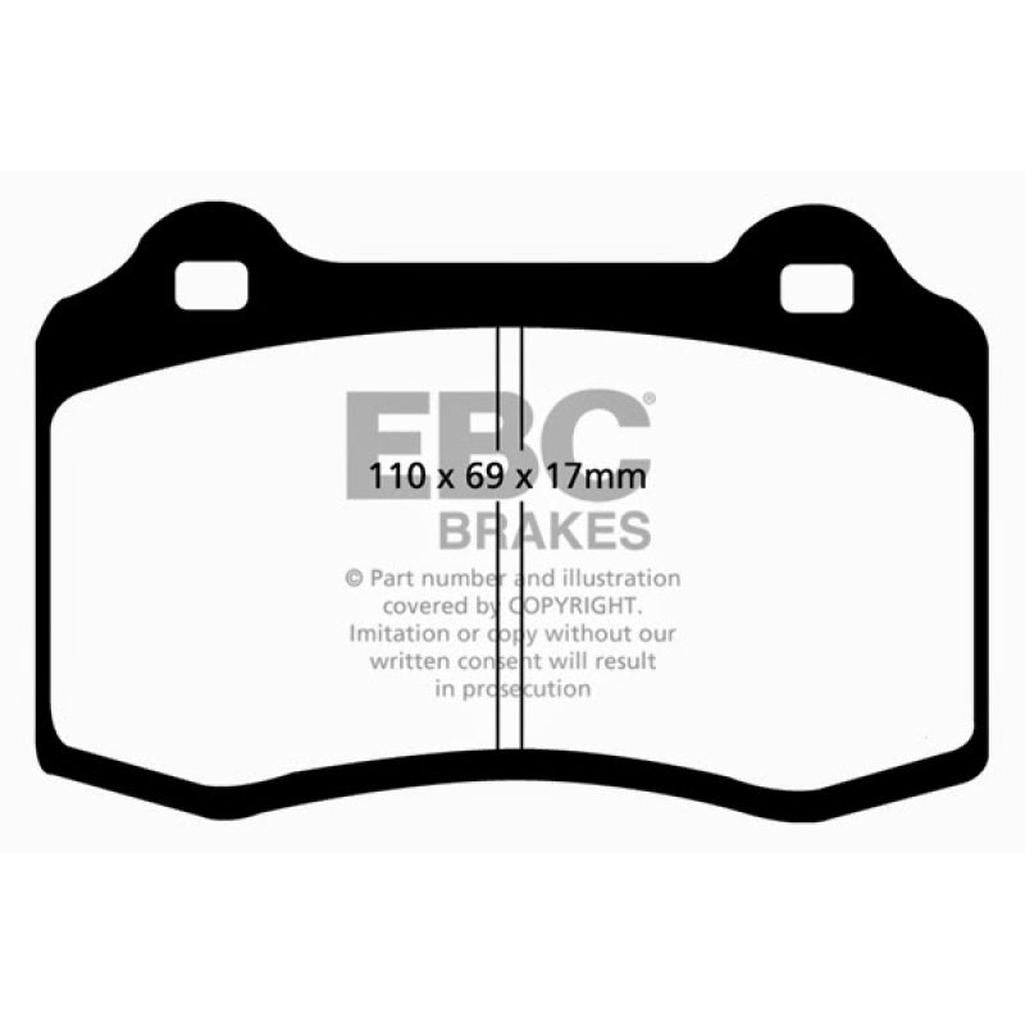 EBC Redstuff Ceramic Low Dust Front Brake Pads for Dodge Viper and More - Part DP31031C