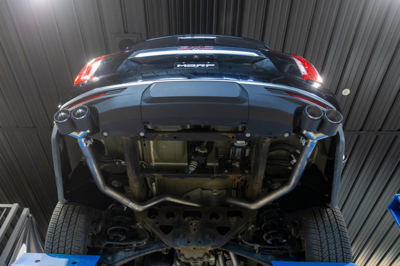 MBRP 2021+ Chevy Tahoe / GMC Yukon T304 SS 3in Cat-Back Dual Split Exhaust w/ Quad Carbon Fiber Tips-SR1 Performance