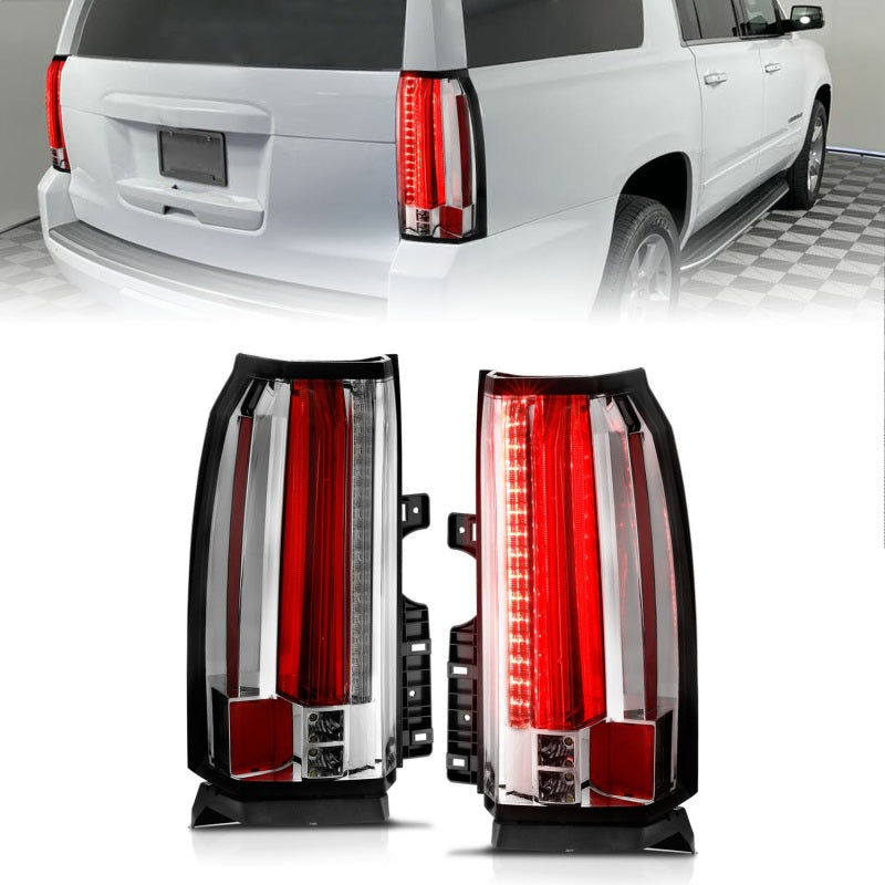 ANZO 2015-2017 Chevrolet Suburban/Tahoe LED Taillights Chrome-SR1 Performance