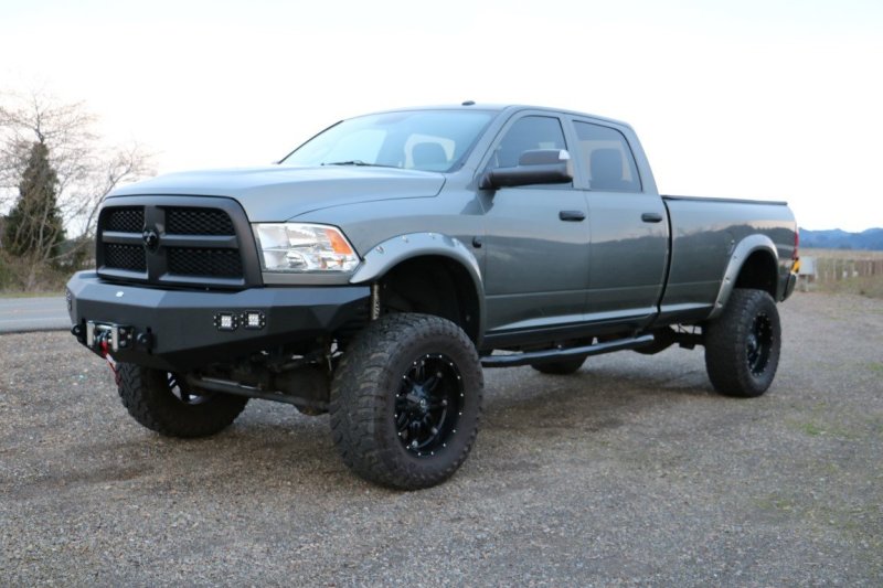 DV8 Offroad Front Bumper for 2010-2014 Dodge Ram 2500/3500 with Winch Compatibility and LED Lights