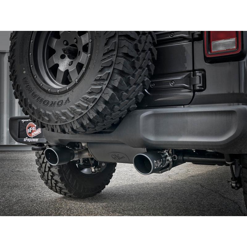 aFe Rebel Series 2.5in 409 SS Cat-Back Exhaust w/ Black Tips 18-19 Jeep Wrangler (JL) V6 3.6L-SR1 Performance