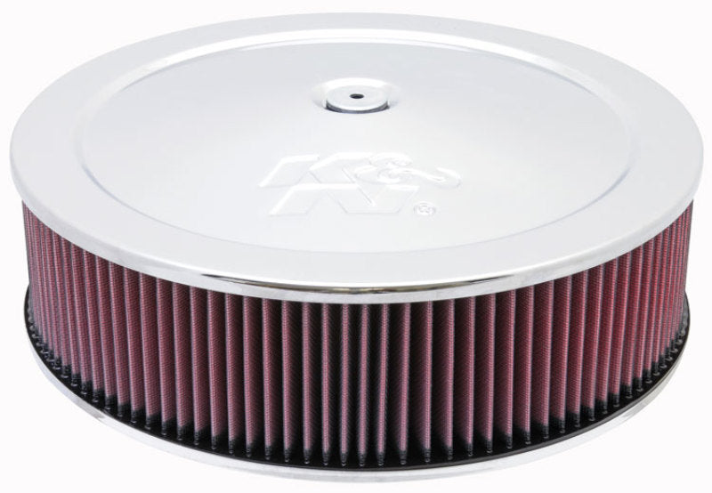 K&N Round Air Filter Assembly 14in. ID / 4..12in. Height / 5.125in. Neck Flange / 7/8in. Drop Ba-SR1 Performance