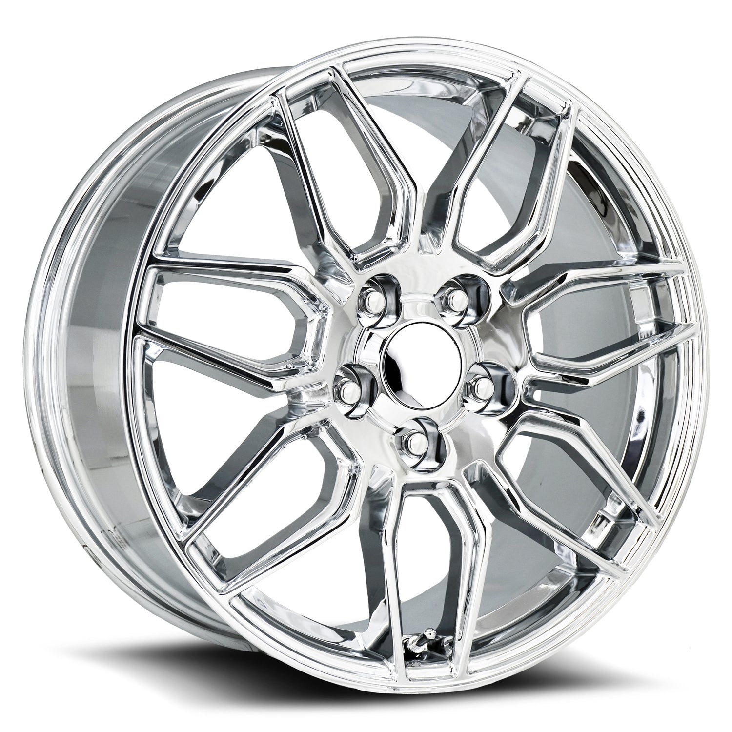 18X8.5 5X4.75 +54 HB 70.3 C8 Z06 CHROME WITH CAP-SR1 Performance