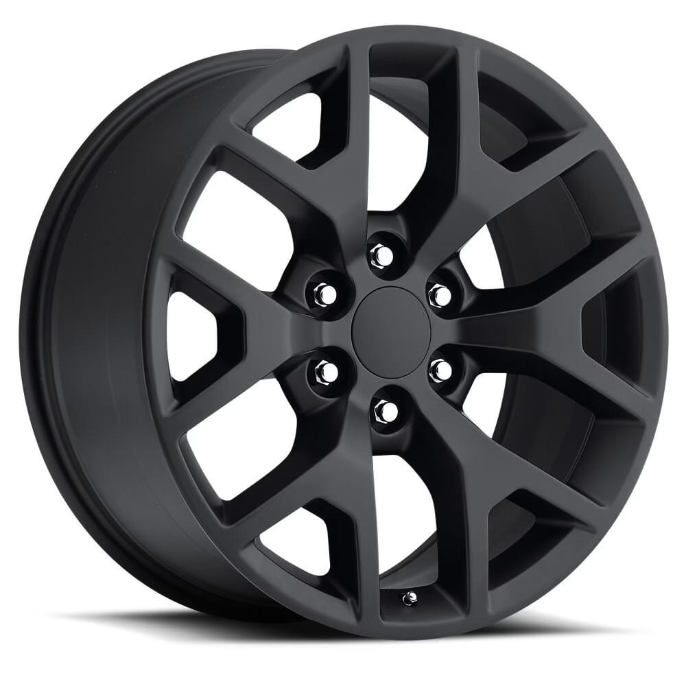 20X9 6X5.5 +27 HB 78.1 2014 SIERRA 744 SATIN BLACK WITH CAP-SR1 Performance