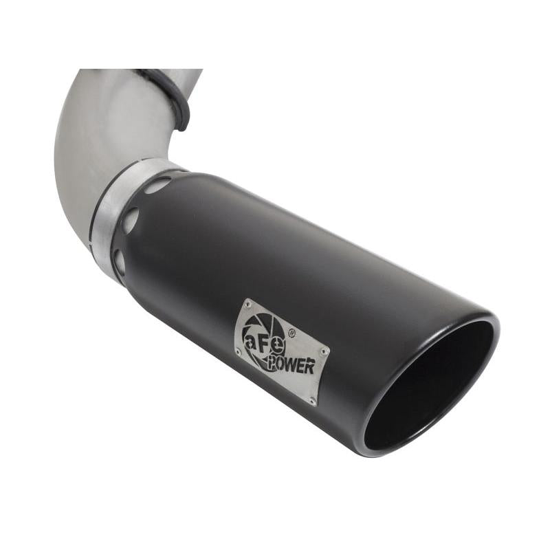 aFe Atlas Exhaust 5in DPF-Back Al Steel 2016 Nissan Titan XD V8-5.0L Black Tip-SR1 Performance