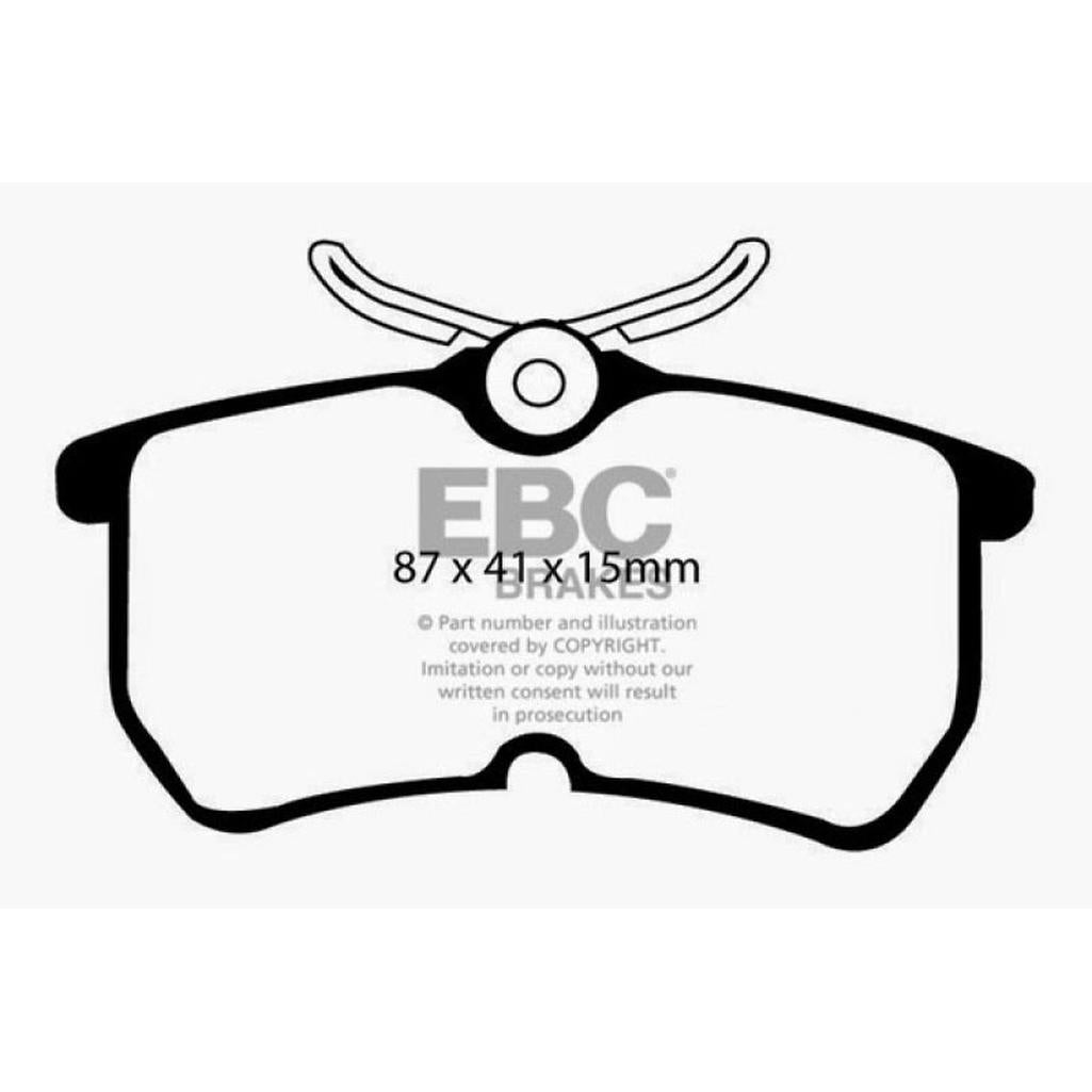 EBC Bluestuff B Super/Street and Trackday Rear Brake Pads for Ford Fiesta and Focus - Part DP51218B