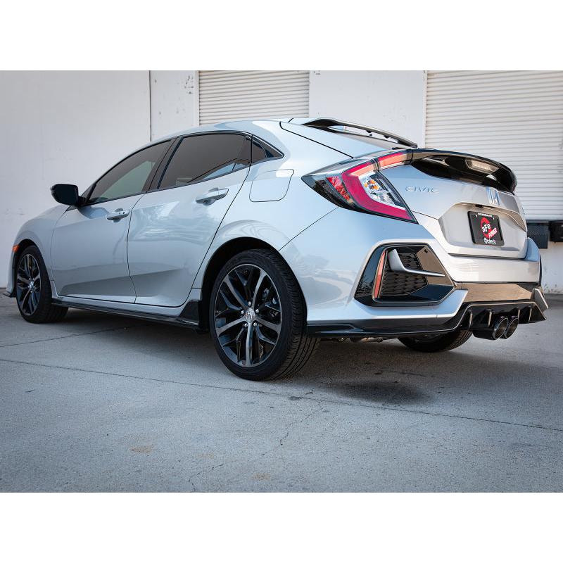 aFe Takeda 3in 304 SS Cat-Back Exhaust System w/CF Tips 17-20 Honda Civic Sport L4-1.5L (t)-SR1 Performance