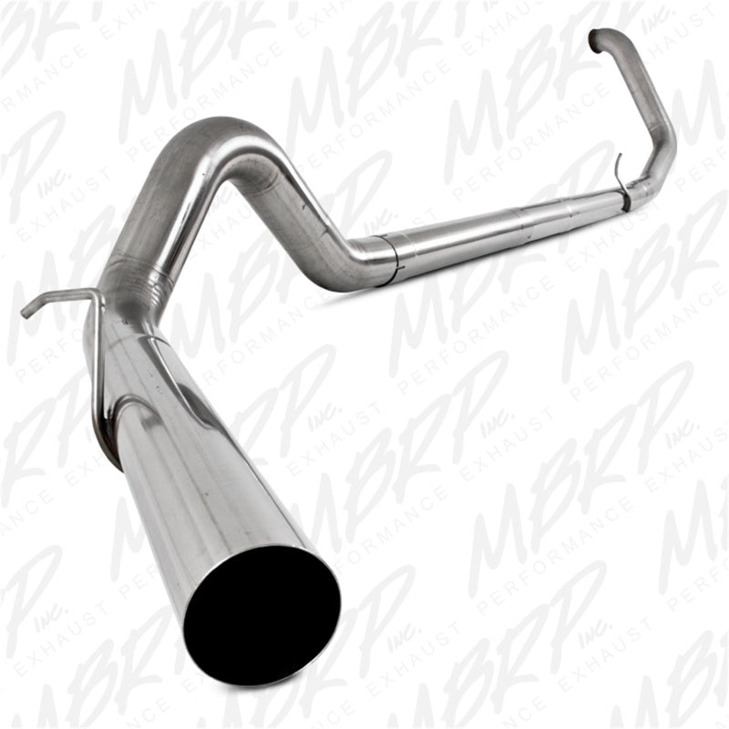 MBRP 1999-2003 Ford F-250/350 7.3L 4in Turbo Back Single No Muffler T409 SLM Series Exhaust System-SR1 Performance