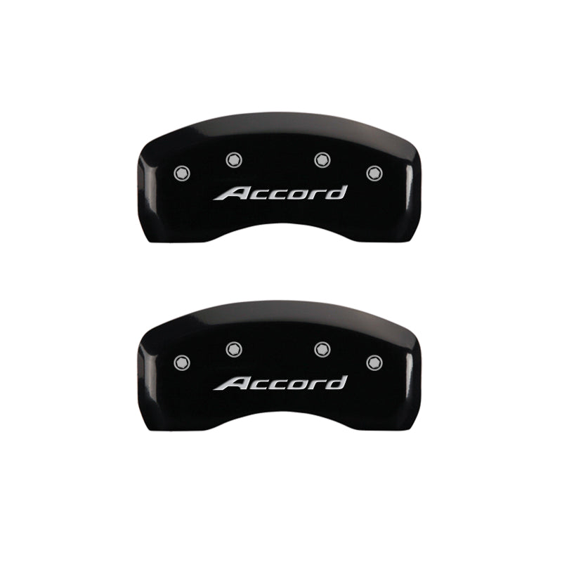 MGP 4 Caliper Covers Engraved Front Accord Engraved Rear Accord Black finish silver-SR1 Performance