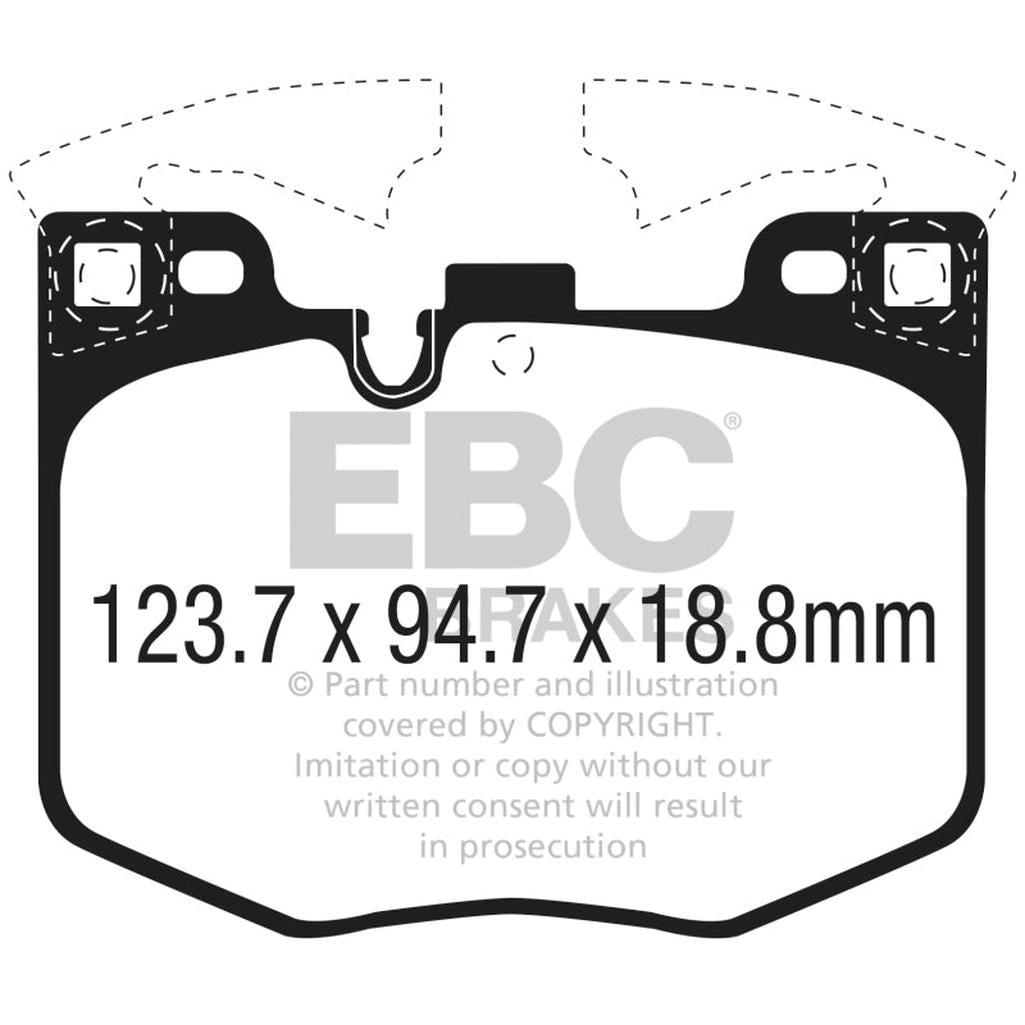 EBC Greenstuff 6000 Series Front Brake Pads for BMW X3 and X4 (Part DP62302)