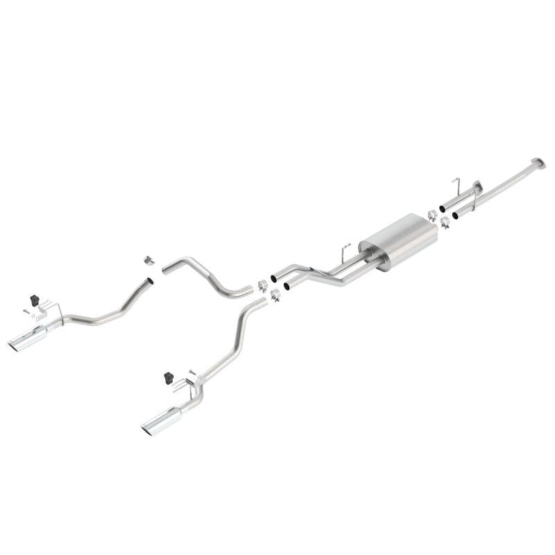 Borla 14-15 Toyota Tundra 4.6L/5.7L Crew Max SB DC SB Touring Cat Back Exhaust Dual Split Rear Exit-SR1 Performance