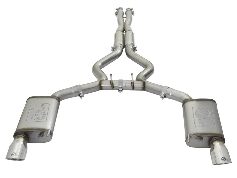 aFe MACHForce XP 3in Sport Tone Cat-Back Exhausts w/ Polished Tips 15-17 Ford Mustang V6/V8-SR1 Performance