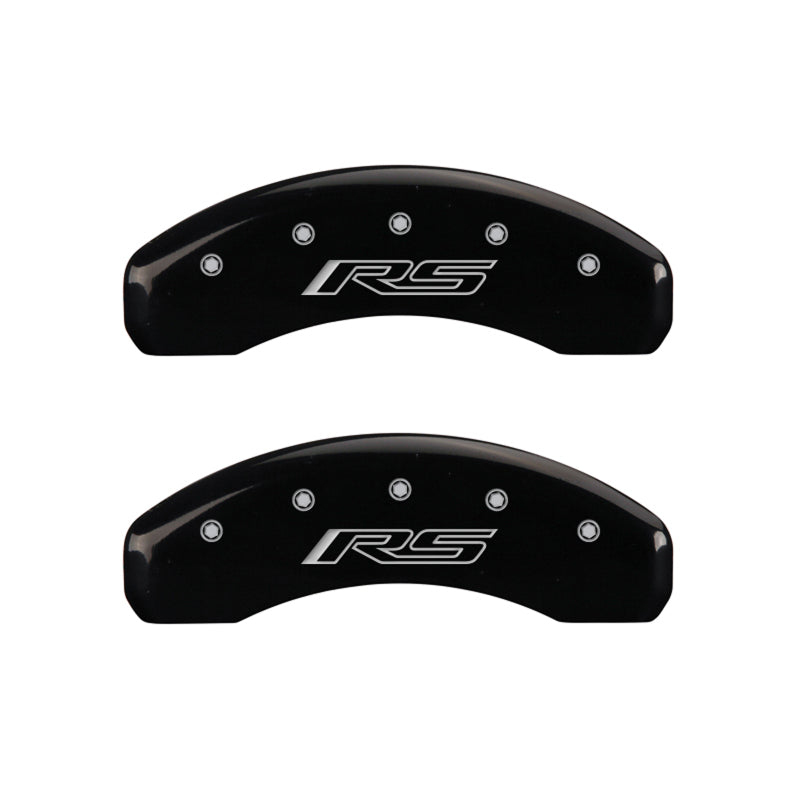 MGP 4 Caliper Covers Engraved Front & Rear Gen 5/RS Black finish silver-SR1 Performance