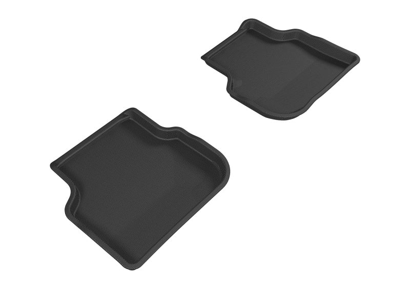 3D MAXpider 2011-2018 Volkswagen Jetta Sedan Kagu 2nd Row Floormats - Black-SR1 Performance