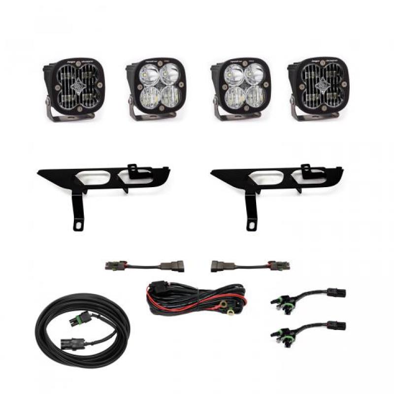Baja Designs 2021+ Ford F150 Fog Pocket Kit SAE Clear Squadron Pro DC-SR1 Performance