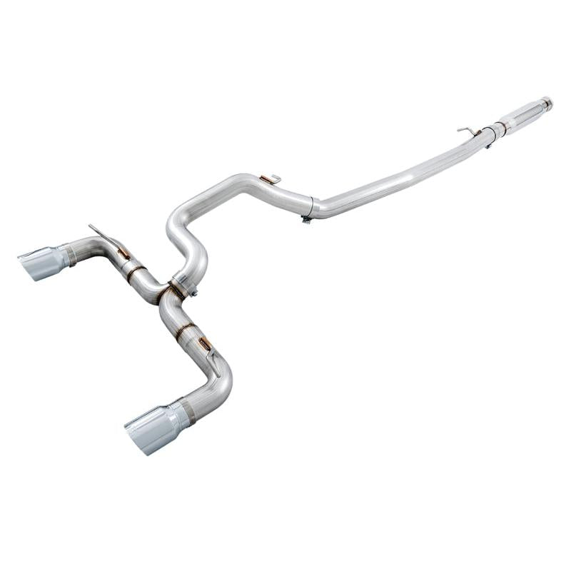 AWE Tuning Ford Focus RS Track Edition Cat-back Exhaust - Chrome Silver Tips-SR1 Performance