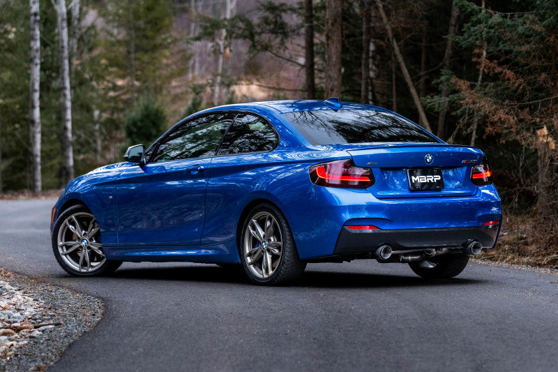 MBRP 17-21 BMW M240I 3.0L 3in Axle Back Dual Rear Exit w/ T304 SS Carbon Fiber Tips (Street Version)-SR1 Performance