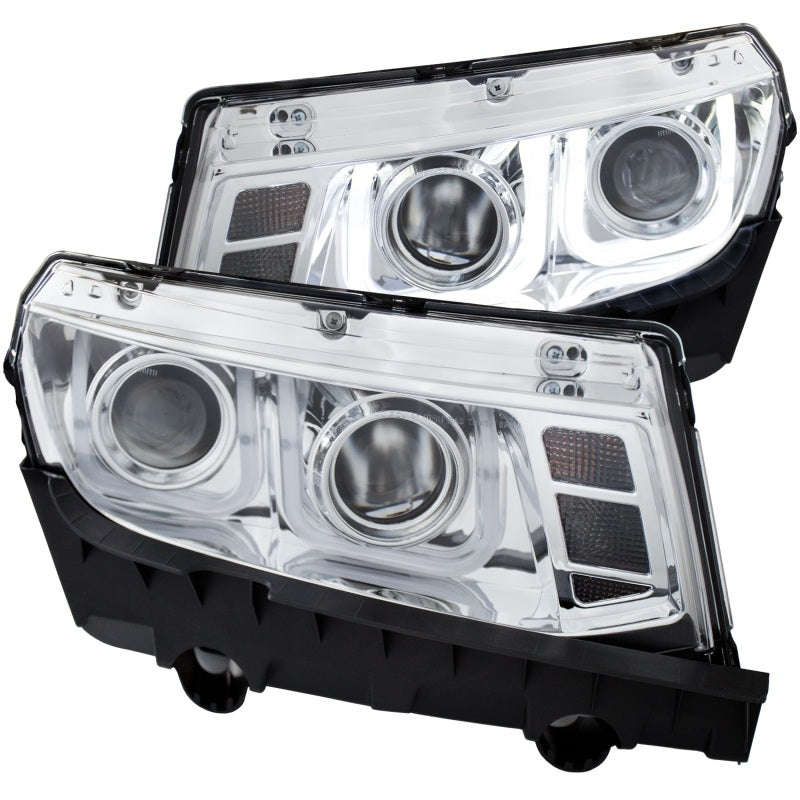 ANZO 2014-2015 Chevrolet Camaro Projector Headlights w/ U-Bar Chrome-SR1 Performance