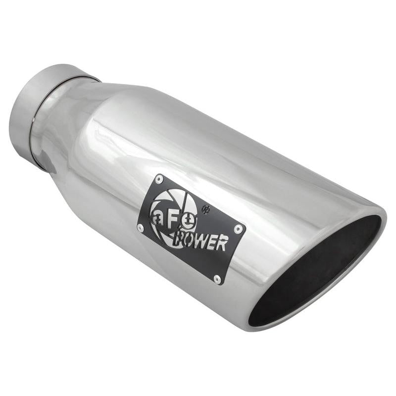aFe Diesel Exhaust Tip Bolt On Polished 4in Inlet x 6in Outlet x 15in Long-SR1 Performance