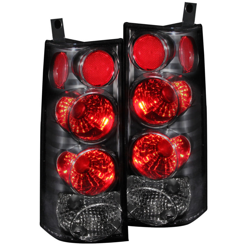 ANZO 2003-2015 Chevrolet Express Taillights Black-SR1 Performance