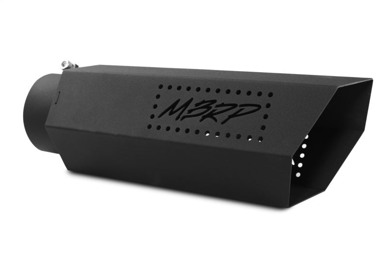 MBRP Universal Hex Tip 4in Inlet 16in Length w/o Logo - Black Coated-SR1 Performance