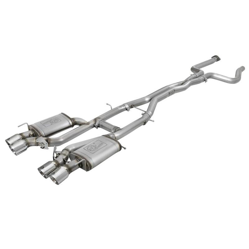 aFe MACHForce XP 3in 304 SS Cat-Back Dual Mode Exhaust w/ Polished Tips 16-17 Cadillac ATS-V V6-3.6L-SR1 Performance