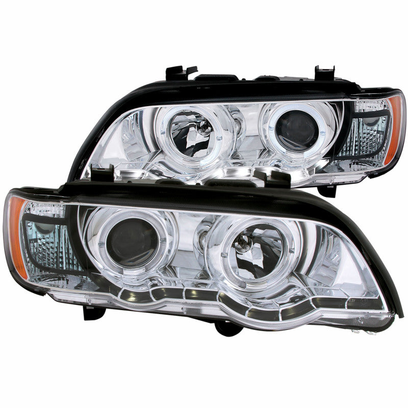 ANZO 2000-2003 BMW X5 Projector Headlights w/ Halo Chrome-SR1 Performance