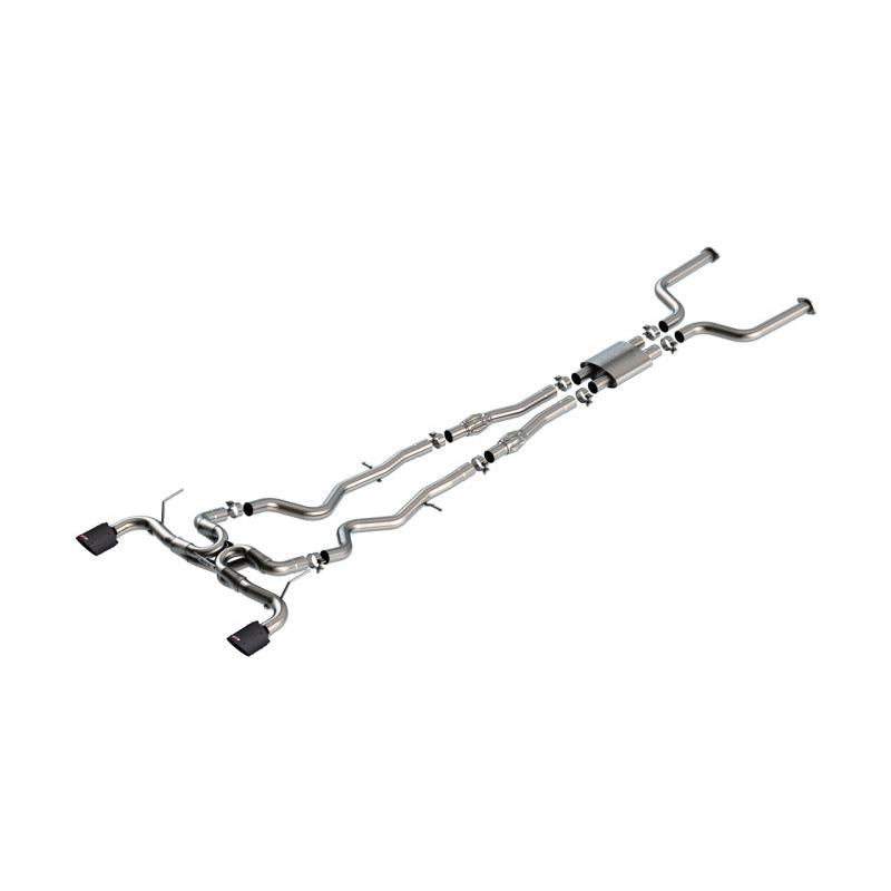 Borla 16-24 Infinity Q50 (Auto V6) ATAK Cat Back - 4.5in Carbon Fiber Black Anodized Tip-SR1 Performance