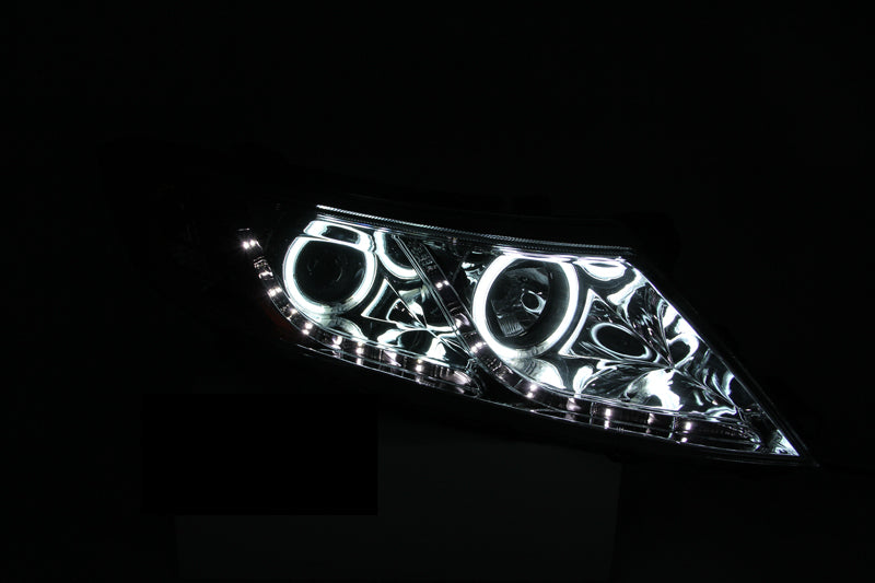 ANZO 2011-2013 Kia Optima Projector Headlights w/ Halo Chrome (CCFL)-SR1 Performance