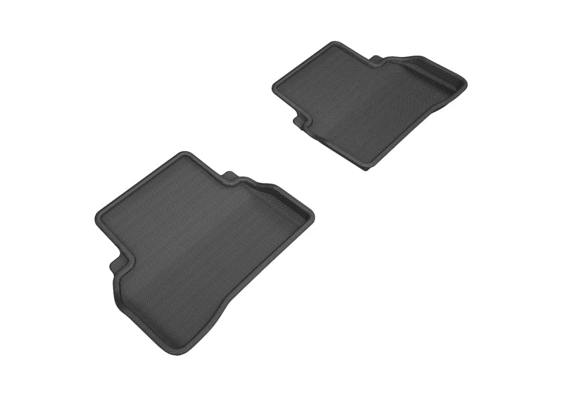 3D MAXpider 2015-2020 Mercedes Benz C-Class Sedan W205 Kagu 2nd Row Floormats - Black-SR1 Performance