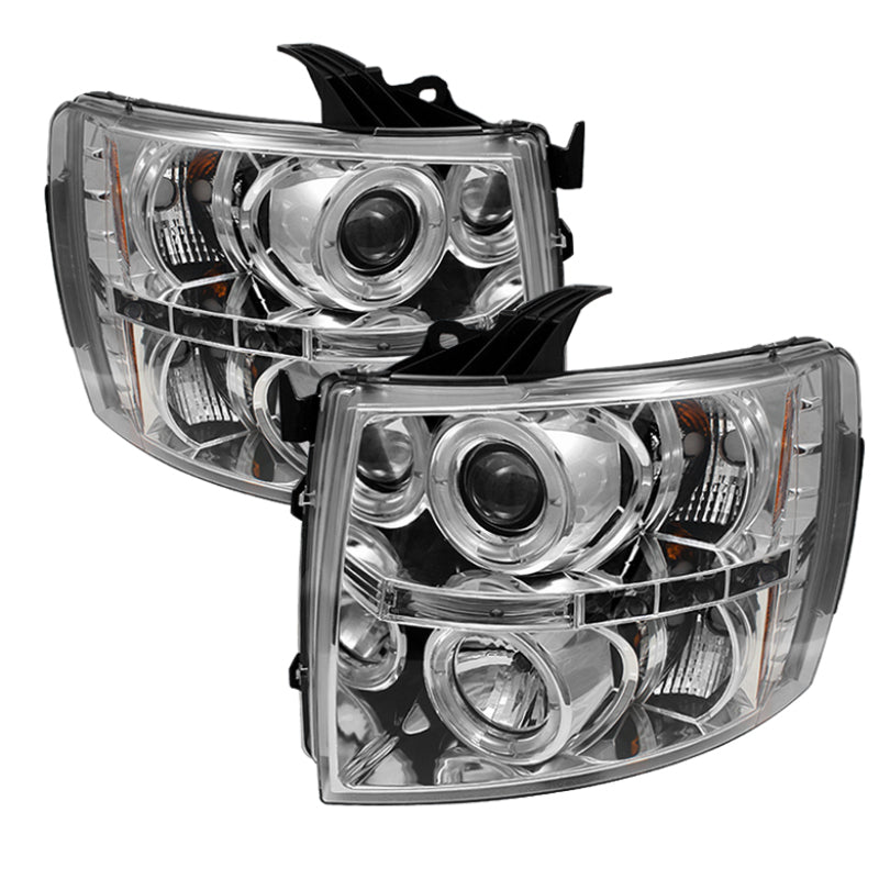 Spyder Chevy Silverado 1500 07-13 Projector Headlights LED Halo LED Chrm PRO-YD-CS07-HL-C-SR1 Performance