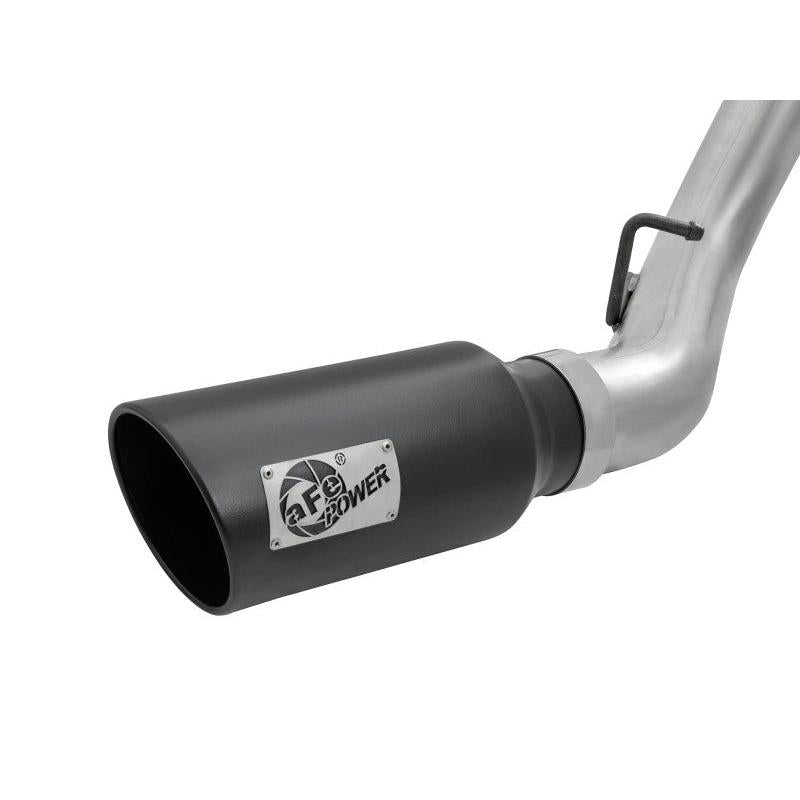 aFe LARGE Bore HD 4in Dual DPF-Back SS Exhaust w/Black Tip 16-17 GM Diesel Truck V8-6.6L (td) LML-SR1 Performance
