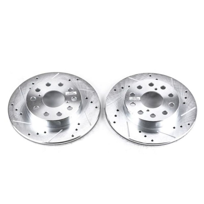 Power Stop 91-95 Toyota MR2 Rear Evolution Drilled & Slotted Rotors - Pair-SR1 Performance