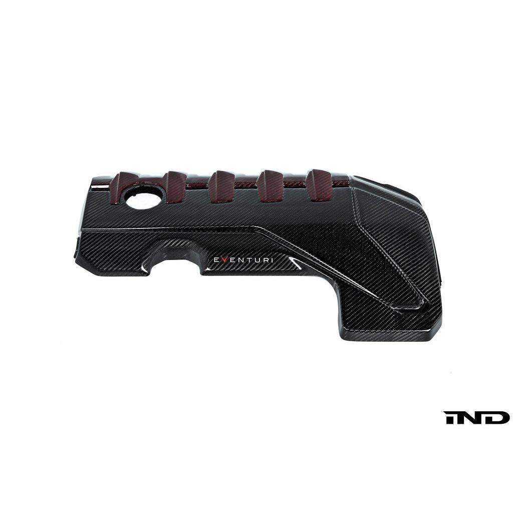 Eventuri Audi 8Y / 8V RS3 / 8S TTRS Black Carbon and Red Kevlar Engine Cover-SR1 Performance