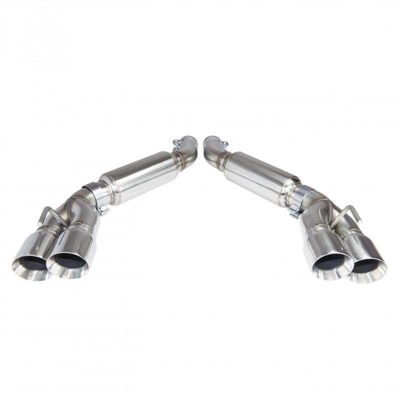 Kooks 2016 + Chevrolet Camaro SS 3in Axle Back Exhaust System w/ Mufflers and Polished Quad Tips-SR1 Performance