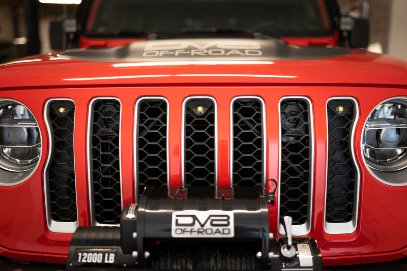 DV8 Offroad 2018+ Jeep JL Grill Amber Marker Lights - High-Powered LED Accent Lights for Offroad Visibility