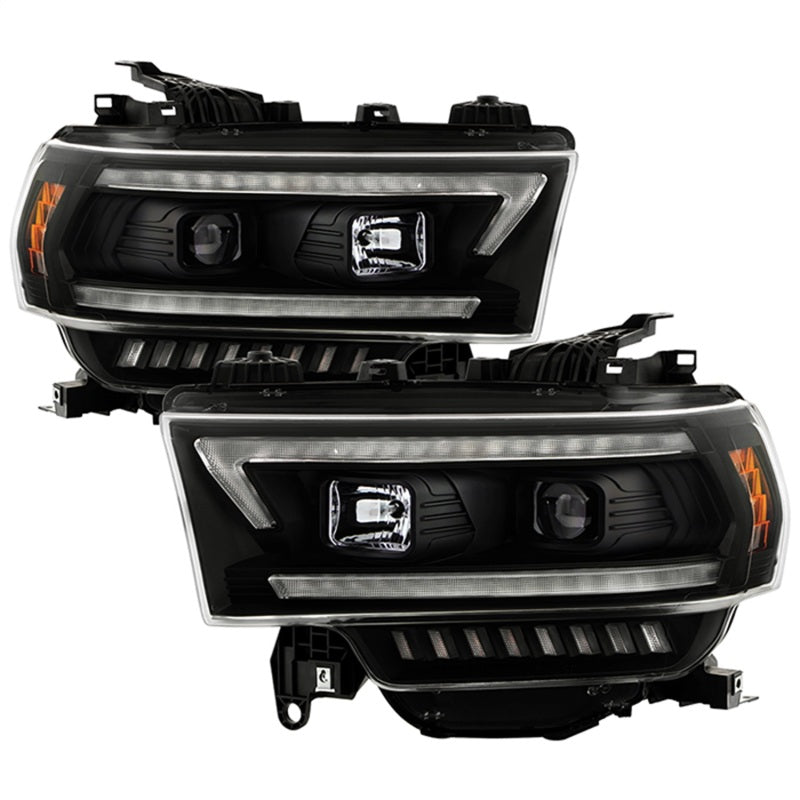 Spyder 19-22 Dodge Ram 2500 (Halogen Only) Projector Headlights - Black PRO-YD-DR19HDHALSI-SEQ-BK-SR1 Performance