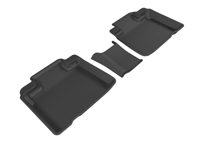 3D MAXpider 2015-2020 Ford Edge Kagu 2nd Row Floormats - Black-SR1 Performance