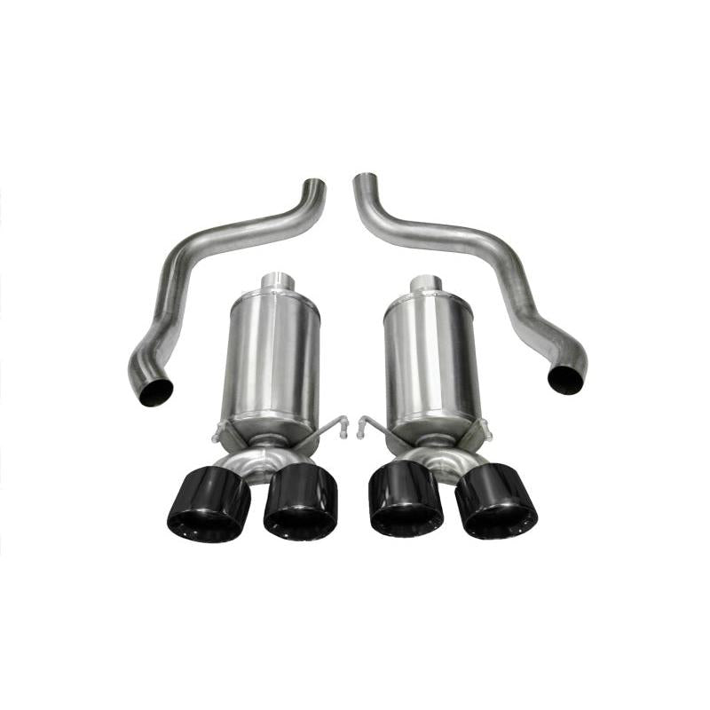 Corsa 2009-2013 Xtreme Axle-Back Exhaust w/Dual Black 3.5in Tips 09-13 Chevrolet Corvette C6 6.2L V8-SR1 Performance