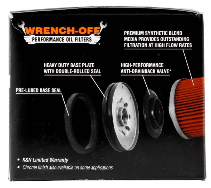 K&N Oil Filter for 2005-2014 BMW K1200 GT/R/RS/S/ K1300 GT/R/S/ R1200 GS/R/RT S1000RR-SR1 Performance