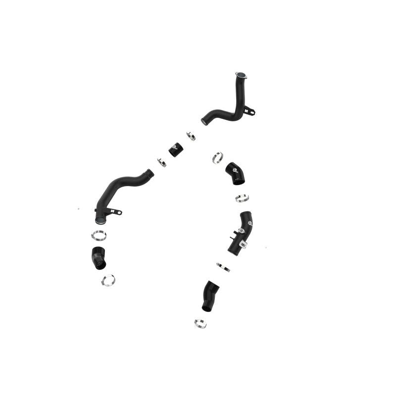 aFe 19-22 Hyundai Veloster N L4 2.0L (t) BladeRunner Aluminum Hot & Cold Charge Pipe Kit - Black-SR1 Performance
