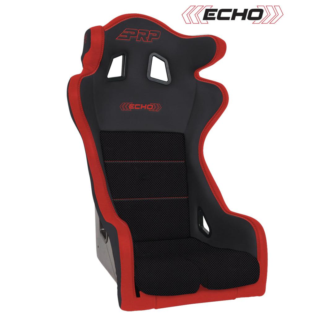 PRP Echo Composite Seat- Black/Red (PRP Red Outline/Delta Red- Red Stitching)-SR1 Performance