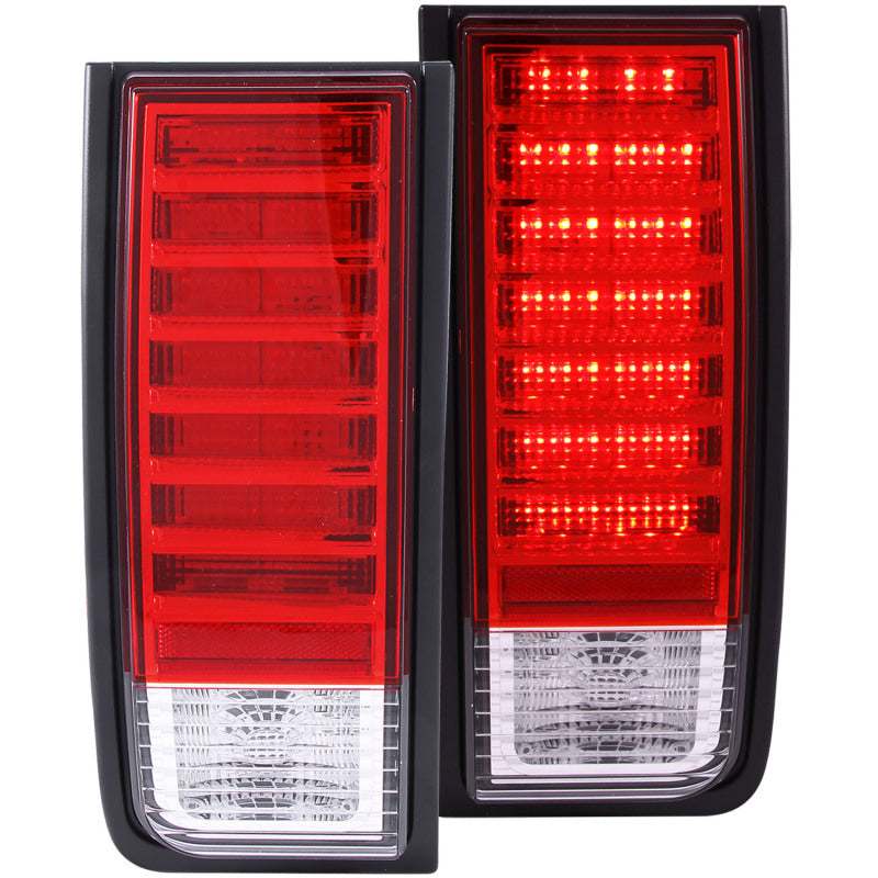 ANZO 2003-2009 Hummer H2 LED Taillights Red/Clear-SR1 Performance
