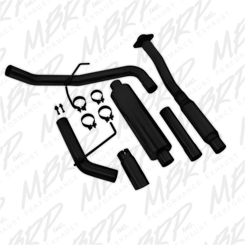 MBRP 11-14 Ford F150 3in Cat Back Single Side Exit Black Coated Exhaust System-SR1 Performance
