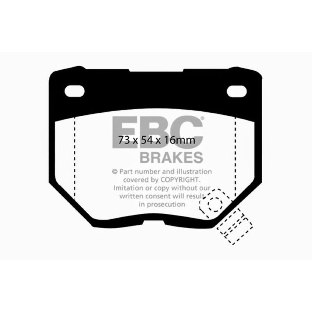 EBC Yellowstuff Rear Brake Pads for 1989-1996 Nissan 300ZX and R32 Skyline GT-R – High-Performance Street and Track Use