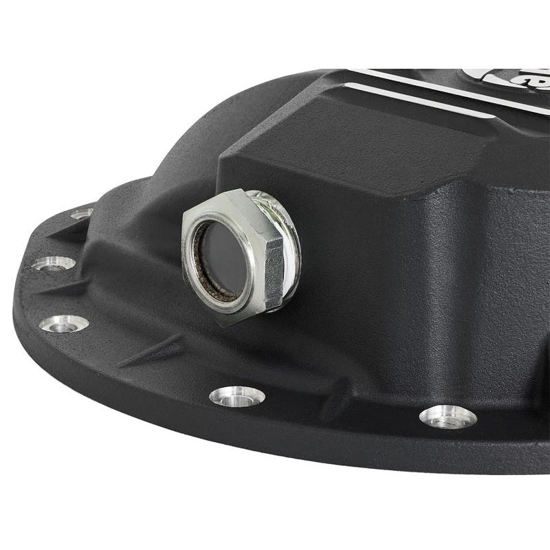 AFE Rear Differential Cover Black w/Machined Fins Nissan Titan XD 16-19 - w/Oil-SR1 Performance
