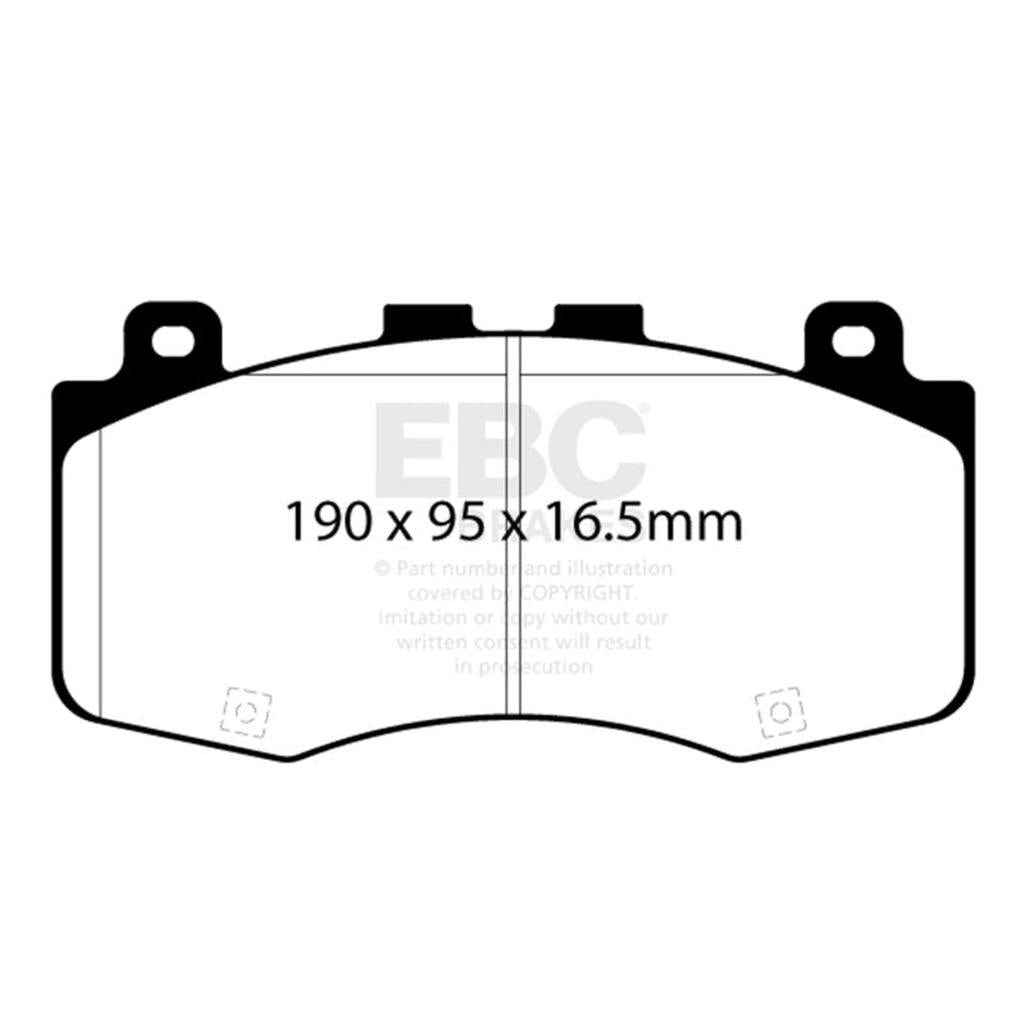 EBC Yellowstuff Front Brake Pads for 2018+ Jeep Grand Cherokee Trackhawk – Part Number DP42400R