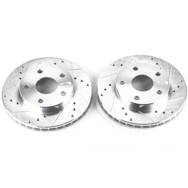 Power Stop 91-95 Toyota MR2 Front Evolution Drilled & Slotted Rotors - Pair-SR1 Performance