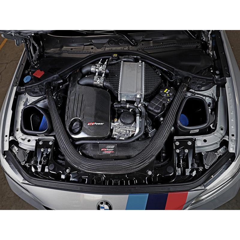 aFe Track Series Stg 2 Carbon Fiber Intake w/Pro 5R Media 15-20 BMW M3/M4(F80/82/83) L6-3.0L(tt) S55-SR1 Performance