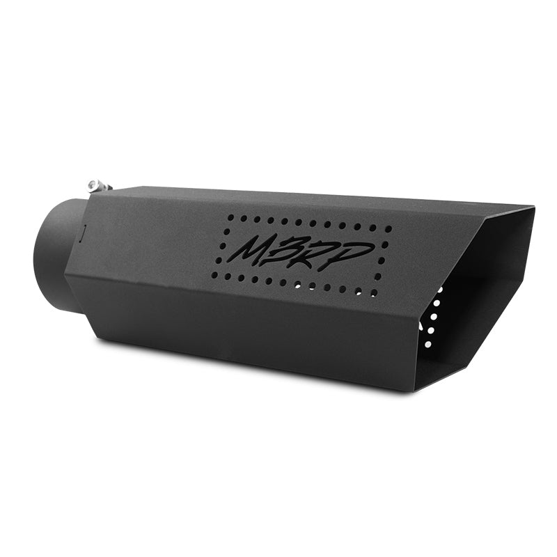 MBRP Universal Hex Tip 4in Inlet 16in Length w/o Logo - Black Coated-SR1 Performance